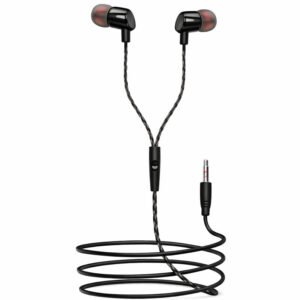 Stereo in-ear wired earphones with microphone and 3.5mm audio jack